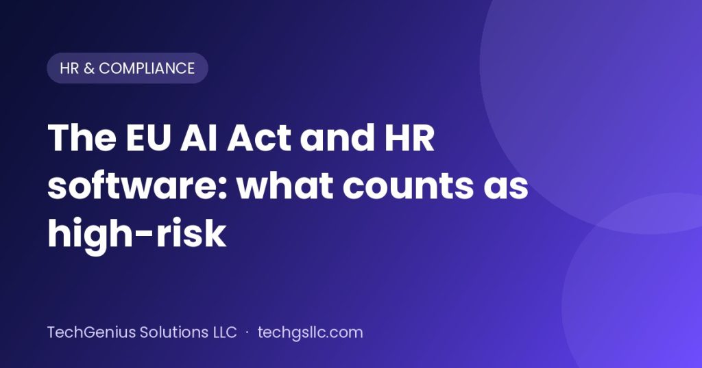 The EU AI Act and HR software