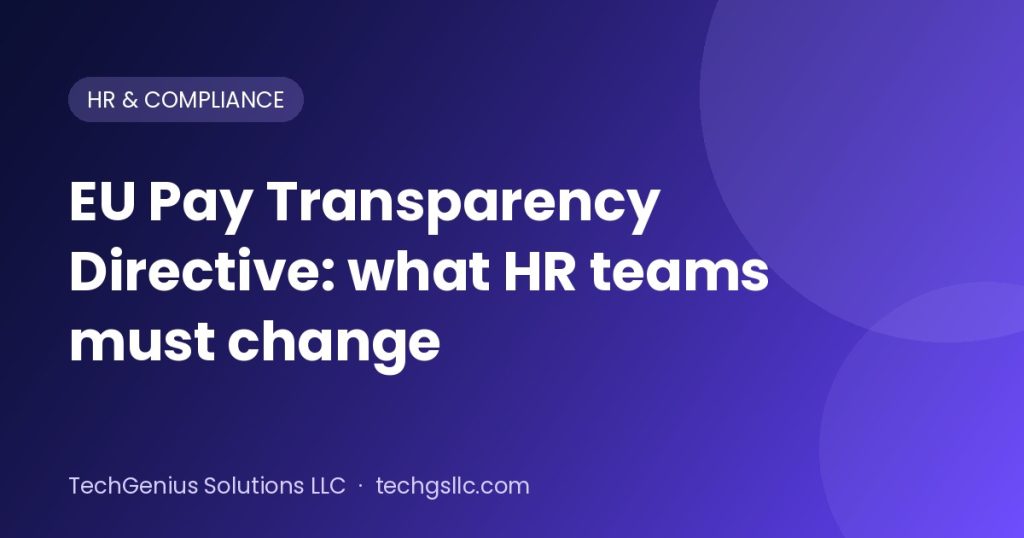 EU Pay Transparency Directive guide for HR teams