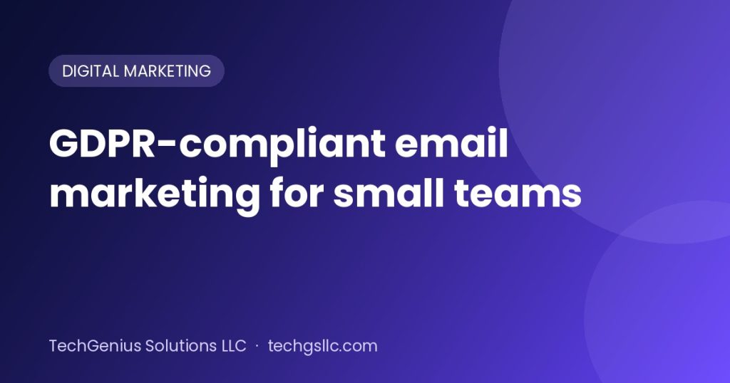GDPR-compliant email marketing